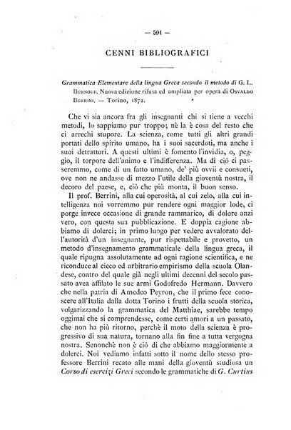 Rivista di filologia e d'istruzione classica