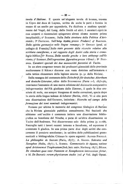 Rivista di filologia e d'istruzione classica