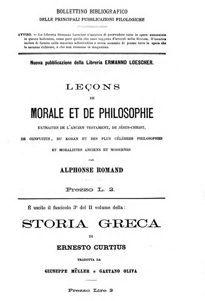 Rivista di filologia e d'istruzione classica