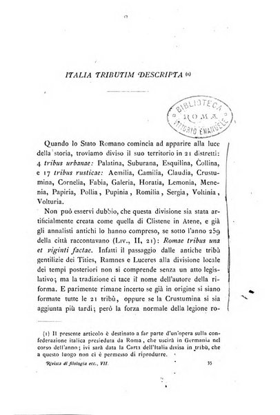 Rivista di filologia e d'istruzione classica