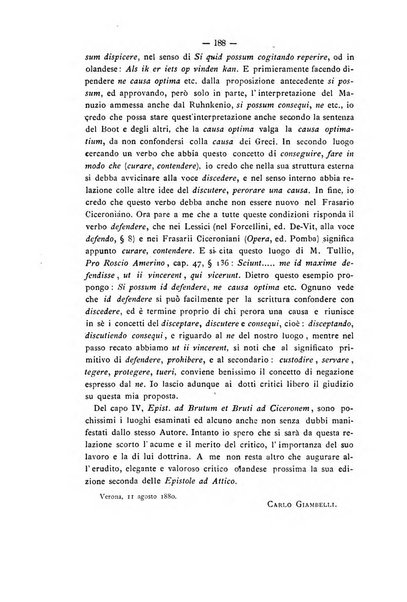 Rivista di filologia e d'istruzione classica