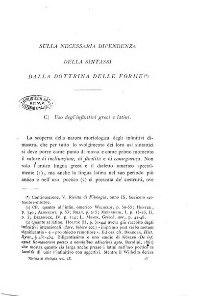 Rivista di filologia e d'istruzione classica