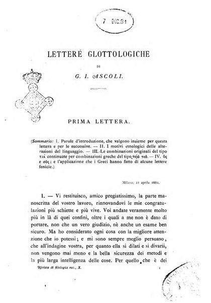 Rivista di filologia e d'istruzione classica