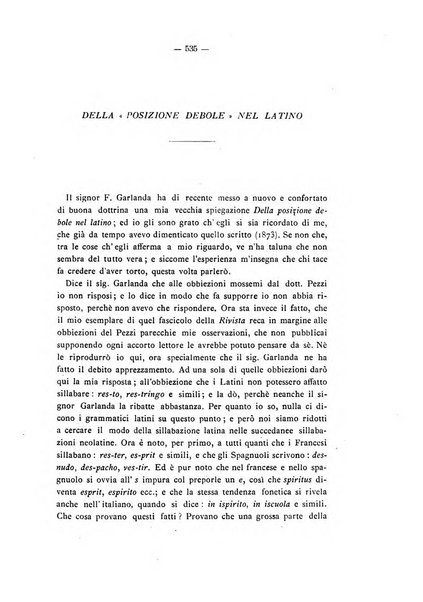 Rivista di filologia e d'istruzione classica