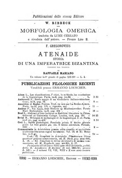 Rivista di filologia e d'istruzione classica