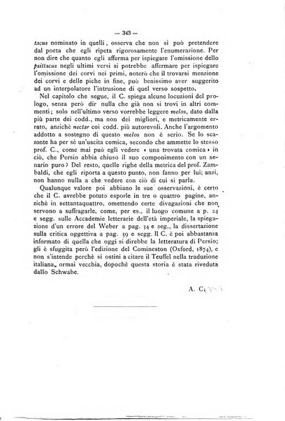 Rivista di filologia e d'istruzione classica