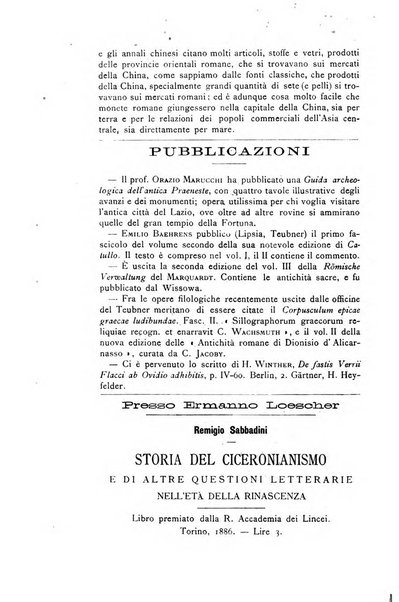 Rivista di filologia e d'istruzione classica