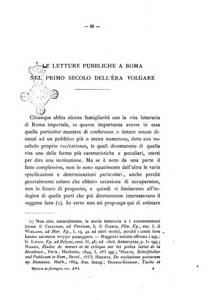 Rivista di filologia e d'istruzione classica