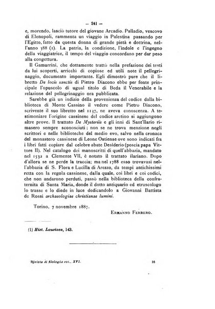 Rivista di filologia e d'istruzione classica