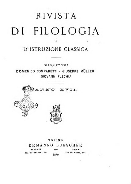 Rivista di filologia e d'istruzione classica