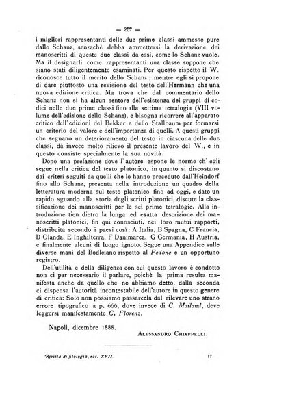 Rivista di filologia e d'istruzione classica