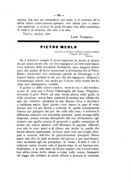 Rivista di filologia e d'istruzione classica