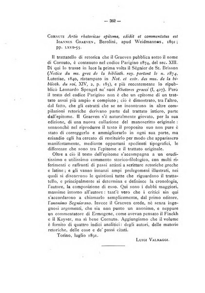 Rivista di filologia e d'istruzione classica