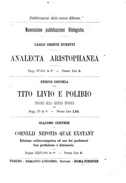 Rivista di filologia e d'istruzione classica