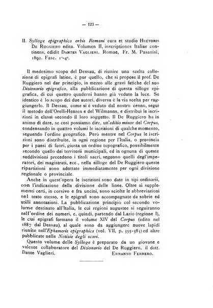 Rivista di filologia e d'istruzione classica