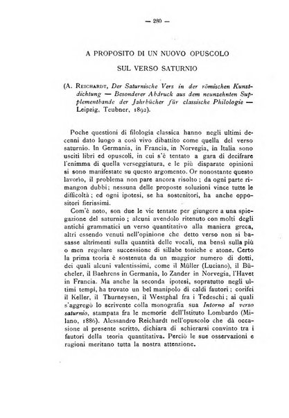 Rivista di filologia e d'istruzione classica