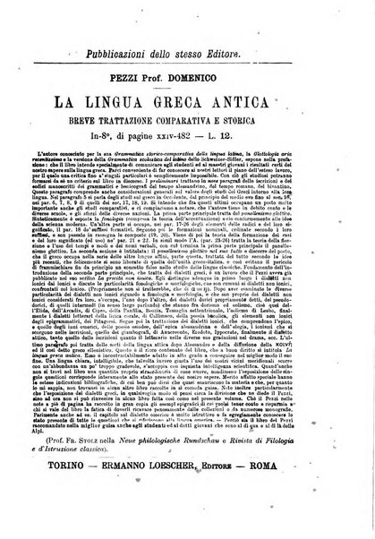 Rivista di filologia e d'istruzione classica