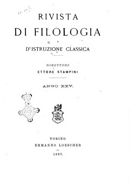 Rivista di filologia e d'istruzione classica