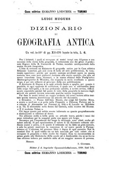 Rivista di filologia e d'istruzione classica