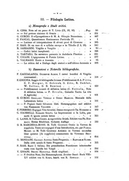 Rivista di filologia e d'istruzione classica