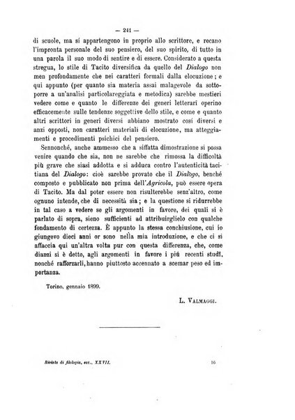 Rivista di filologia e d'istruzione classica