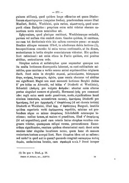 Rivista di filologia e d'istruzione classica