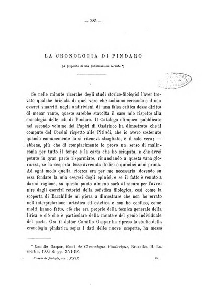 Rivista di filologia e d'istruzione classica