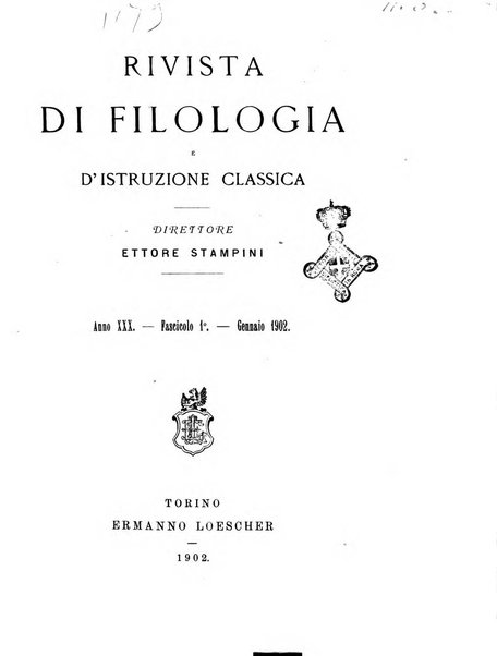 Rivista di filologia e d'istruzione classica