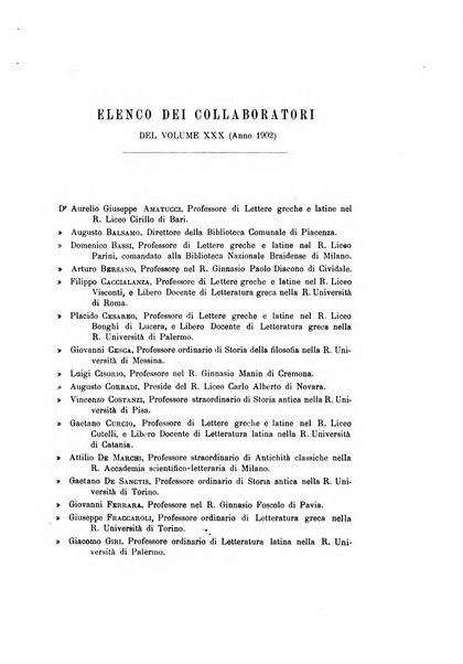 Rivista di filologia e d'istruzione classica