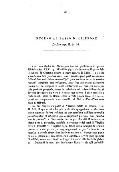 Rivista di filologia e d'istruzione classica