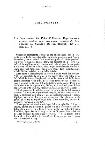 Rivista di filologia e d'istruzione classica