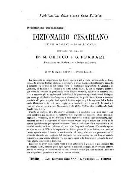 Rivista di filologia e d'istruzione classica