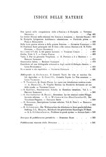 Rivista di filologia e d'istruzione classica