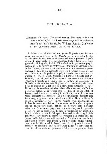 Rivista di filologia e d'istruzione classica