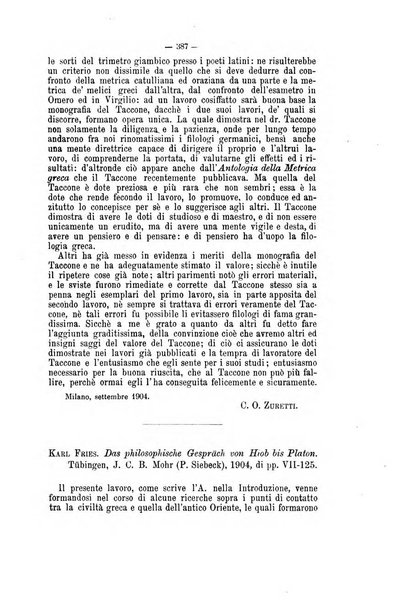 Rivista di filologia e d'istruzione classica