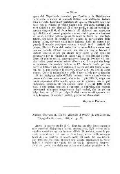 Rivista di filologia e d'istruzione classica