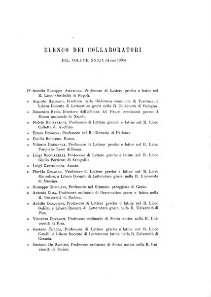 Rivista di filologia e d'istruzione classica