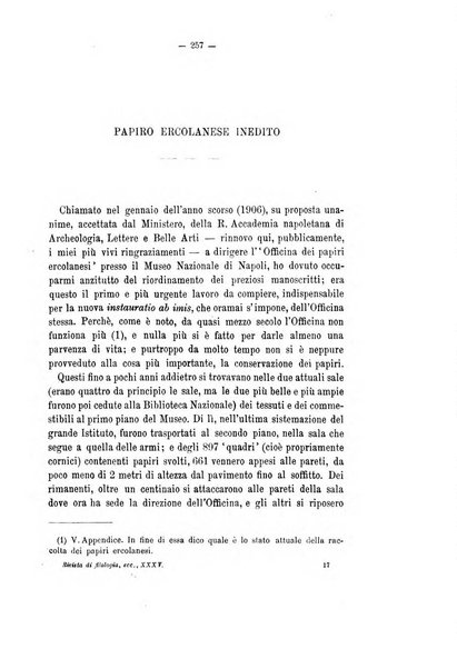 Rivista di filologia e d'istruzione classica