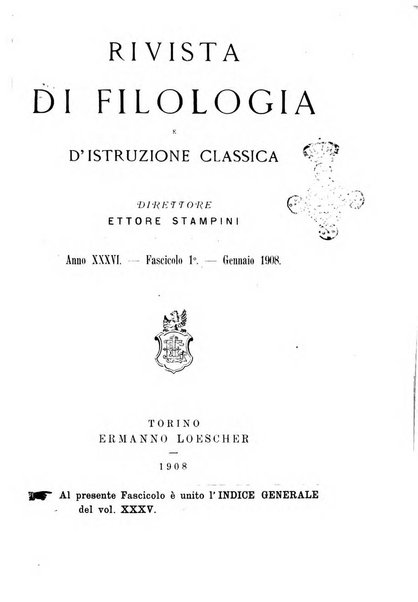 Rivista di filologia e d'istruzione classica