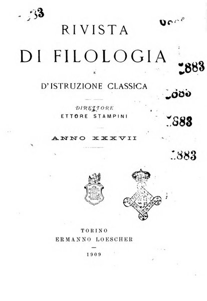 Rivista di filologia e d'istruzione classica