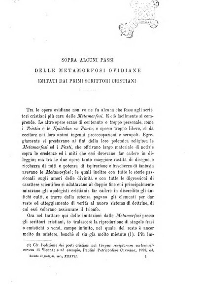 Rivista di filologia e d'istruzione classica