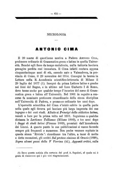 Rivista di filologia e d'istruzione classica