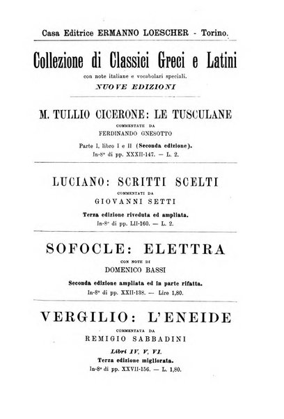 Rivista di filologia e d'istruzione classica