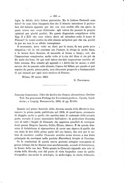 Rivista di filologia e d'istruzione classica