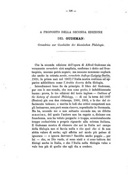 Rivista di filologia e d'istruzione classica