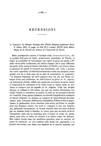 Rivista di filologia e d'istruzione classica