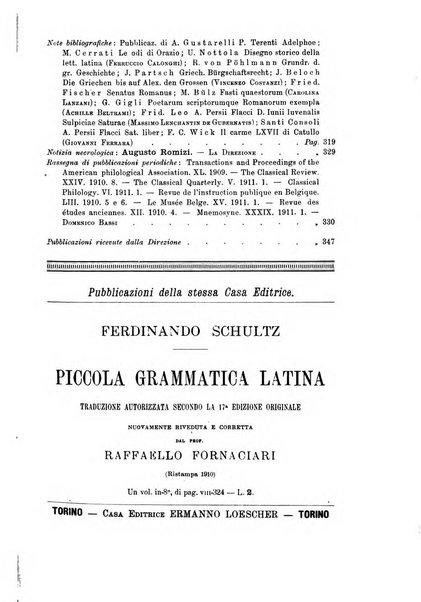 Rivista di filologia e d'istruzione classica