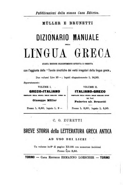 Rivista di filologia e d'istruzione classica