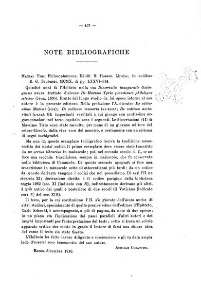 Rivista di filologia e d'istruzione classica