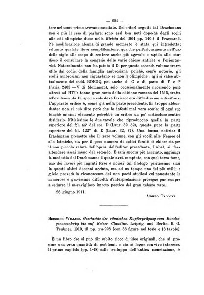 Rivista di filologia e d'istruzione classica